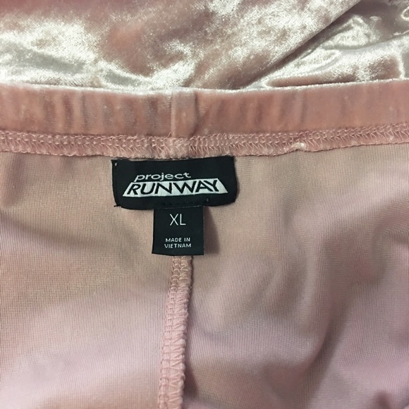 PROJECT RUNWAY Sheath Dress Velvet Grommets Corset Front Bodice Plunge Neck - Picture 10 of 15